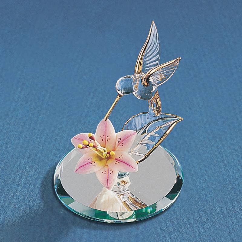 Hummingbird with Pink Flower