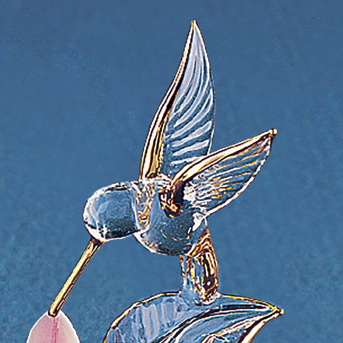 Hummingbird with Pink Flower