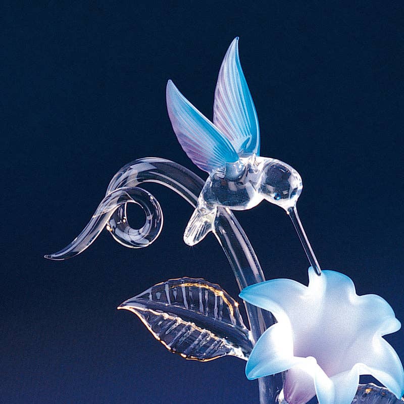 Hummingbird and Blue Lily