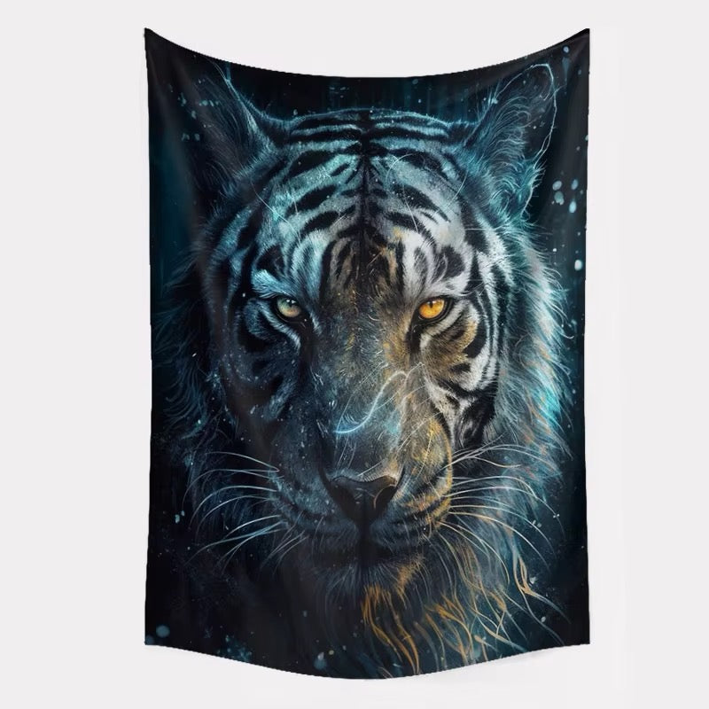 Midnight Tiger Tapestry – 60x90cm Wall Art