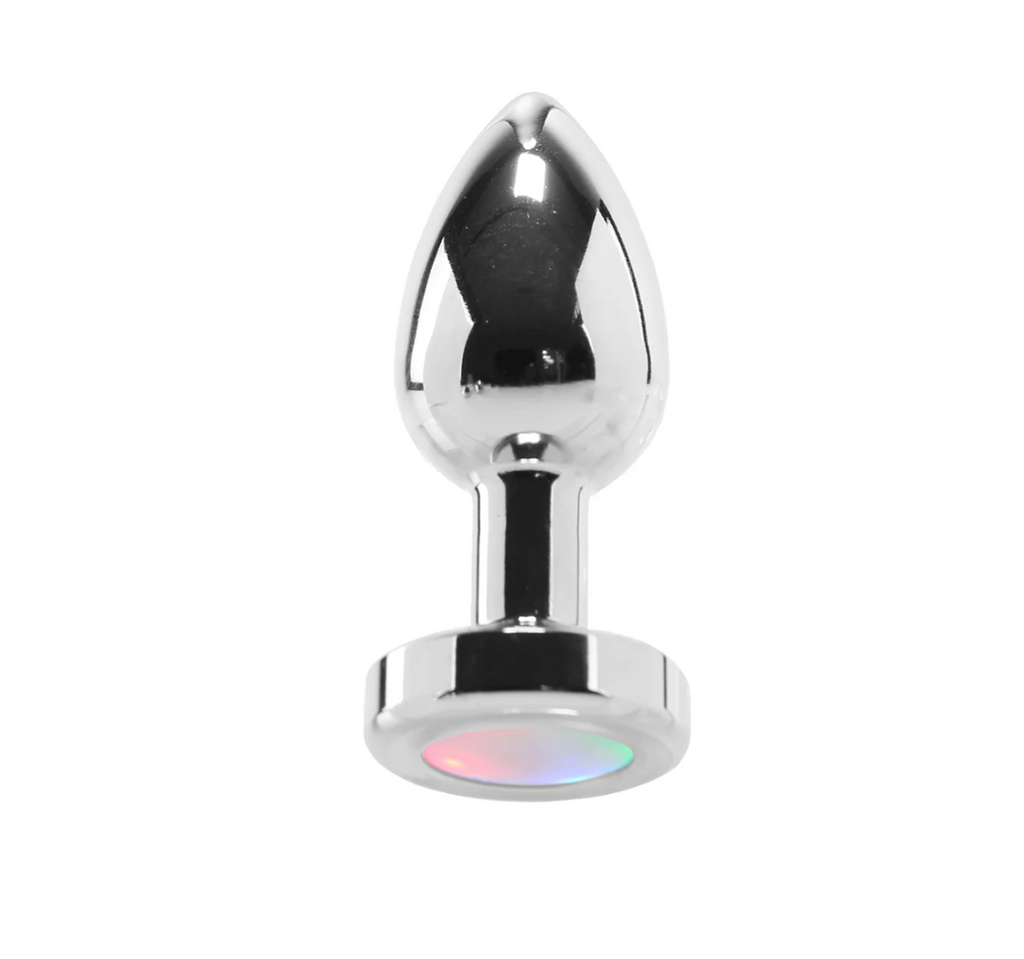 Booty Sparks™ Silver Light-Up Anal Plug – Small