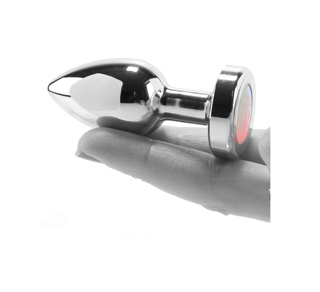 Booty Sparks™ Silver Light-Up Anal Plug – Small