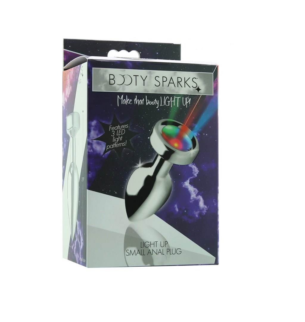 Booty Sparks™ Silver Light-Up Anal Plug – Small