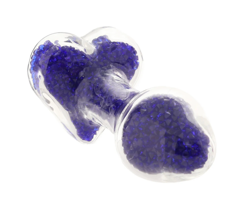Oh My Gem Lustre Glass Butt Plug – Blue
