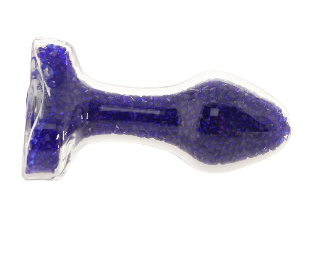 Oh My Gem Lustre Glass Butt Plug – Blue