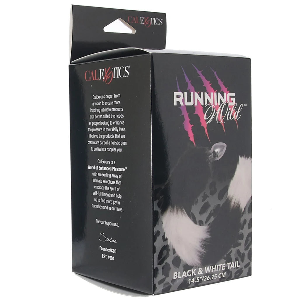 CalExotics Running Wild Black & White Tail Plug