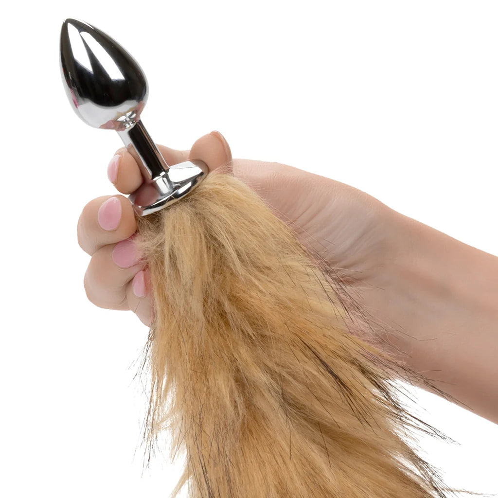 CalExotics Running Wild Brown Tail Plug – 16.5" Faux Fur Tail