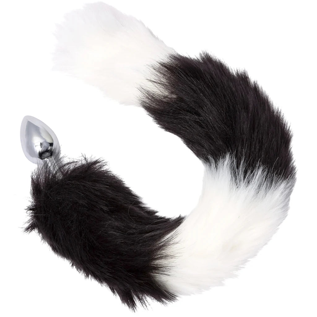 CalExotics Running Wild Black & White Tail Plug