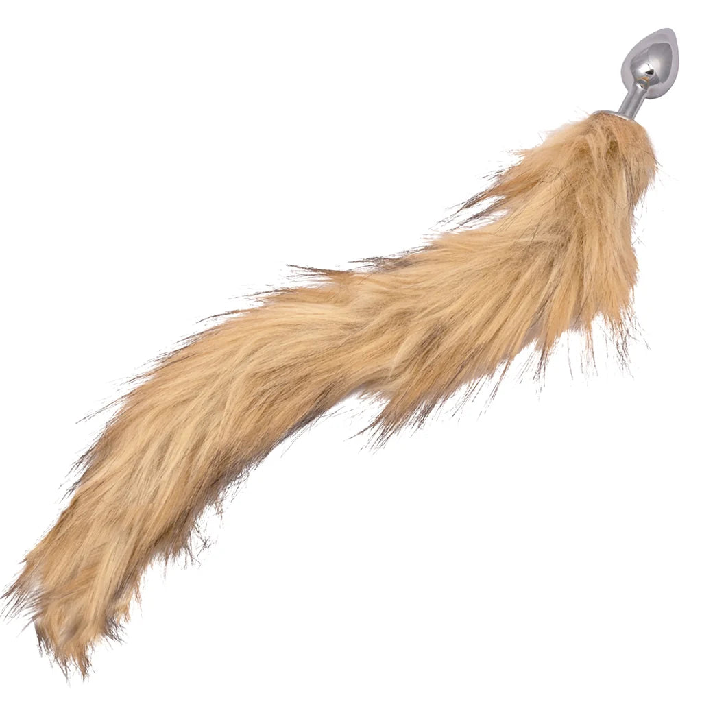 CalExotics Running Wild Brown Tail Plug – 16.5" Faux Fur Tail