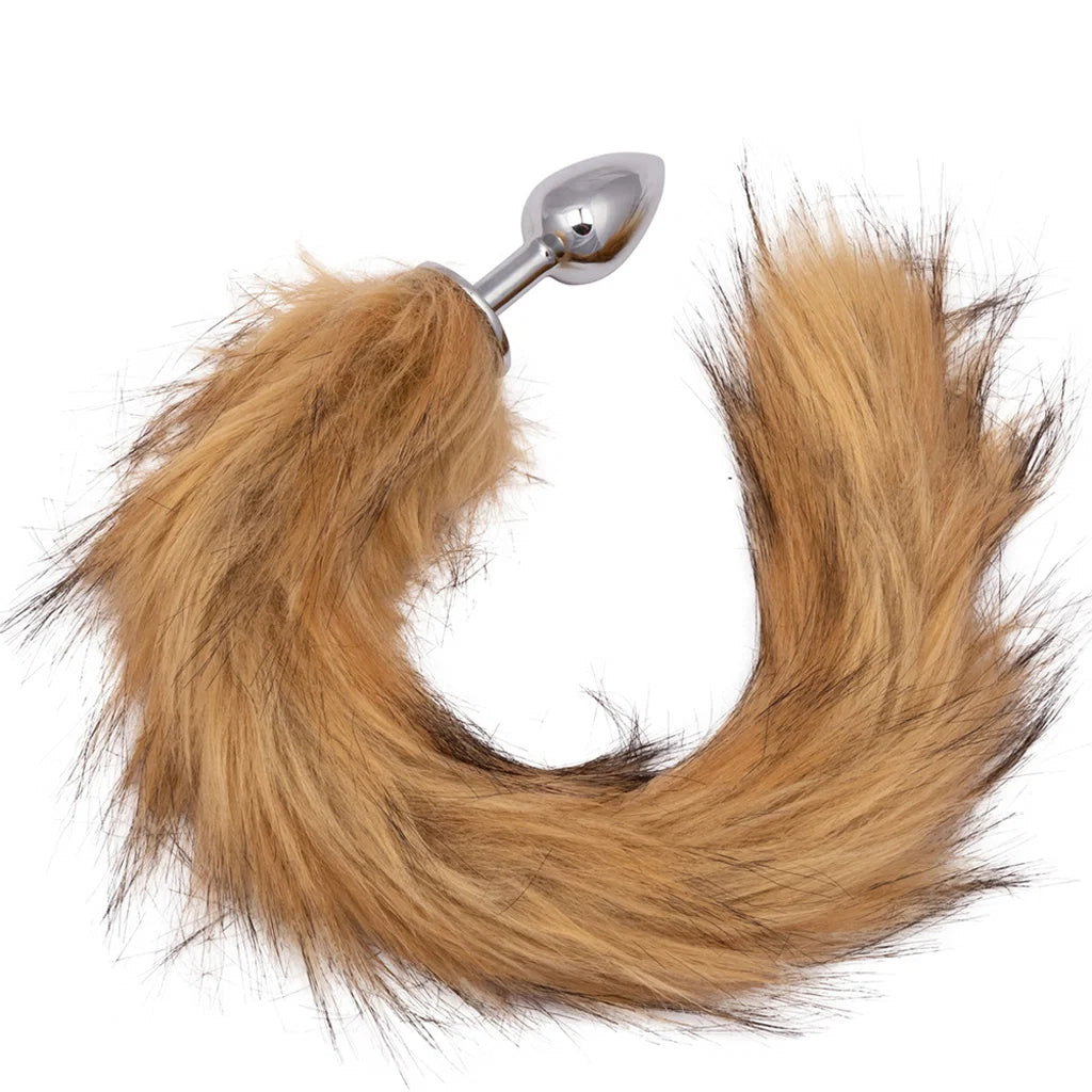 CalExotics Running Wild Brown Tail Plug – 16.5" Faux Fur Tail